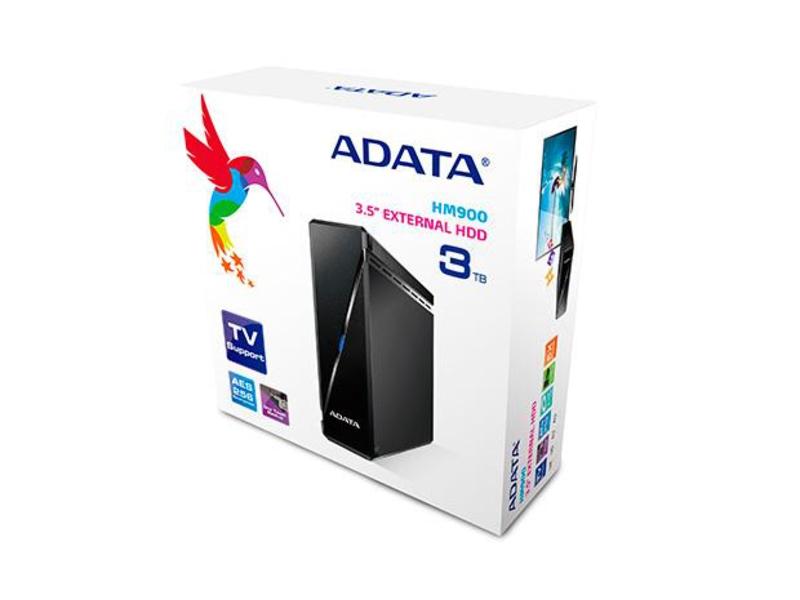 Přenosný pevný disk ADATA HM900 3TB, černý (black)