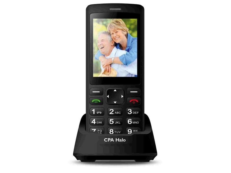Mobilní telefon pro seniory CPA HALO PLUS, černý (black)