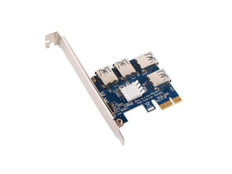 ANPIX adaptér z PCI-E 1x na 4 porty pro RISER karty