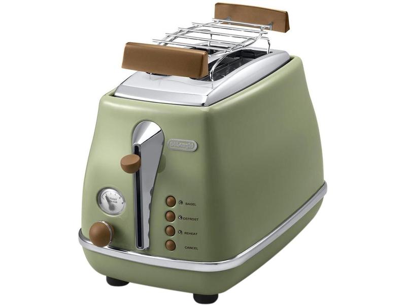 Topinkovač DELONGHI CTOV 2103 GR icona Vintage, olivová (olive)
