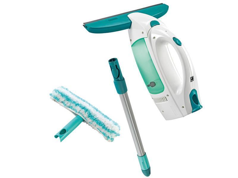 Vysavač na okna Leifheit Window Cleaner s tyčí 51003 + mop na okna, bílý/zelený (white/green)