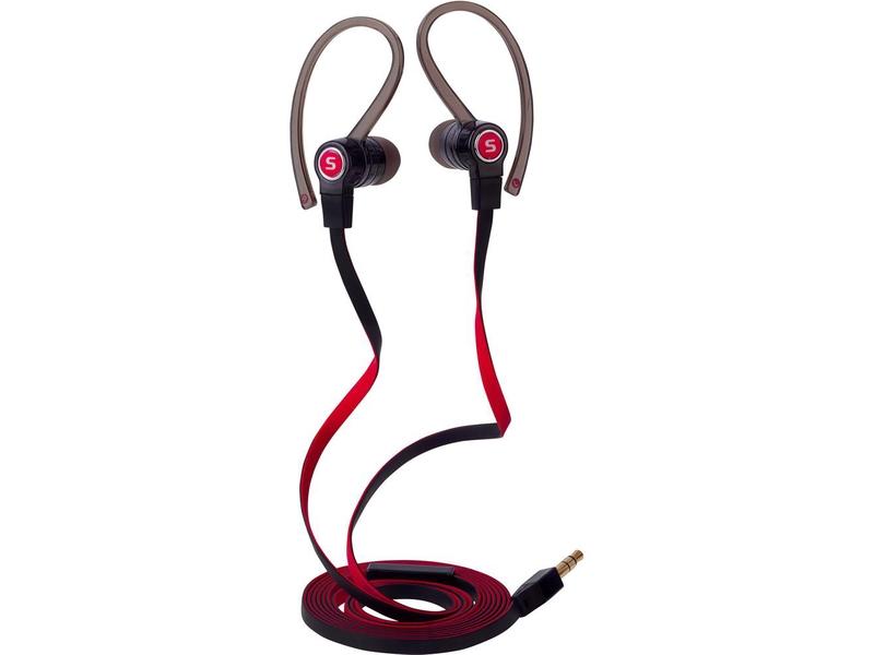 Sportovní sluchátka SENCOR SEP 185, černá/červená (black/red)