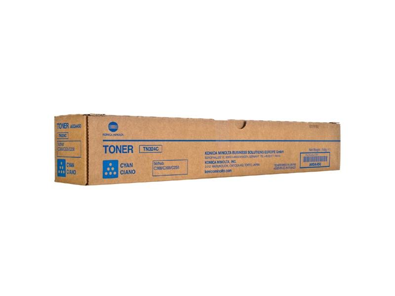 Toner KONICA MINOLTA TN324C Bizhub C258,C308,C368, modrá