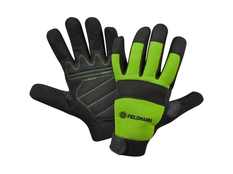 Pracovní rukavice Fieldmann FZO 6010, černá/zelená (black/green)
