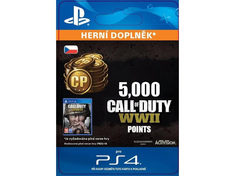 Herní doplněk SONY 5,000 Call of Duty®: WWII Points (Av.22.11.2017) - PS4 CZ ESD