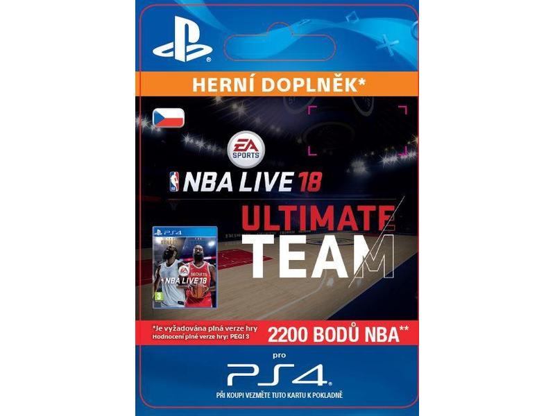 Herní doplněk SONY EA SPORTS™ NBA LIVE 18 ULTIMATE TEAM™ - 2200 NBA POINTS - PS4 CZ ESD