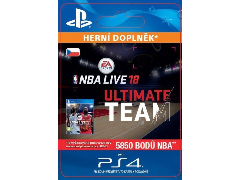 Herní doplněk SONY EA SPORTS™ NBA LIVE 18 ULTIMATE TEAM™ - 5850 NBA POINTS - PS4 CZ ESD