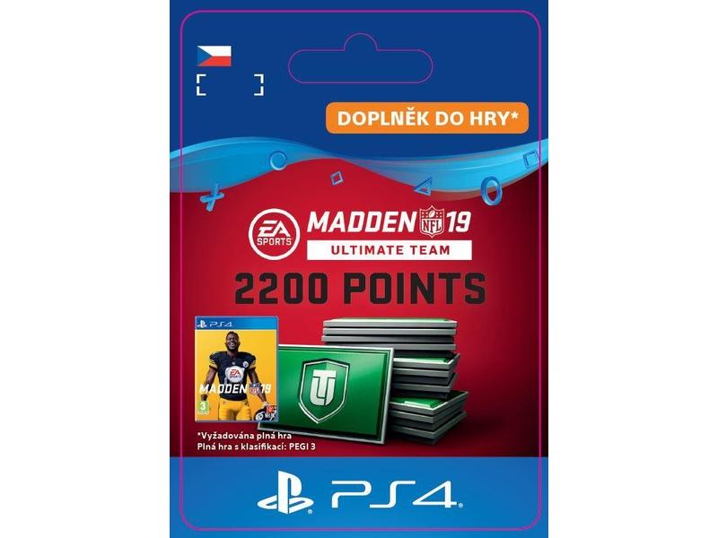 Herní doplněk SONY Madden NFL 19 Ultimate Team 2200 Points Pack - PS4 CZ ESD