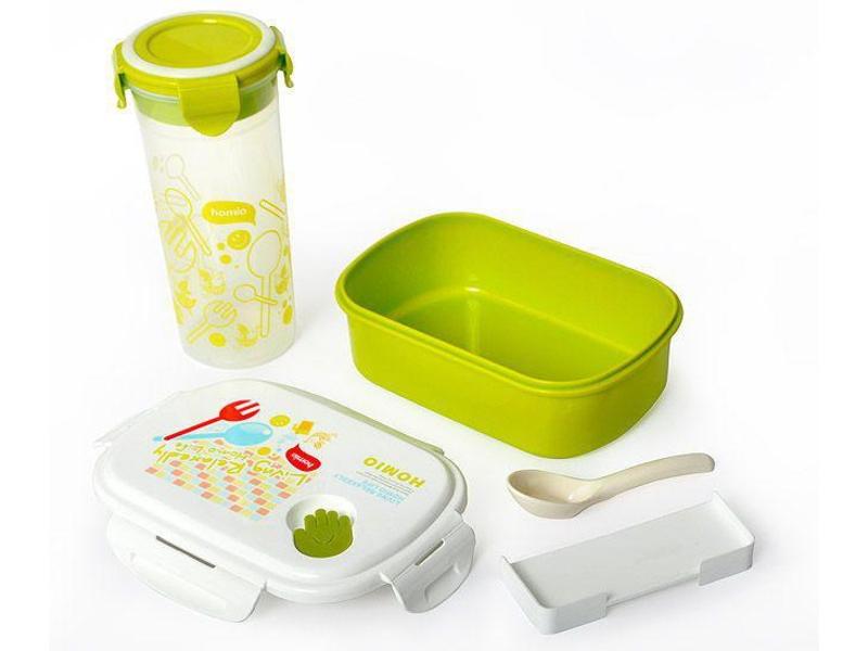 Lunchbox ELDOM DUO sada dvou nebo jednokomorový LUNCHBOX a LÁHEV, zelená (green)