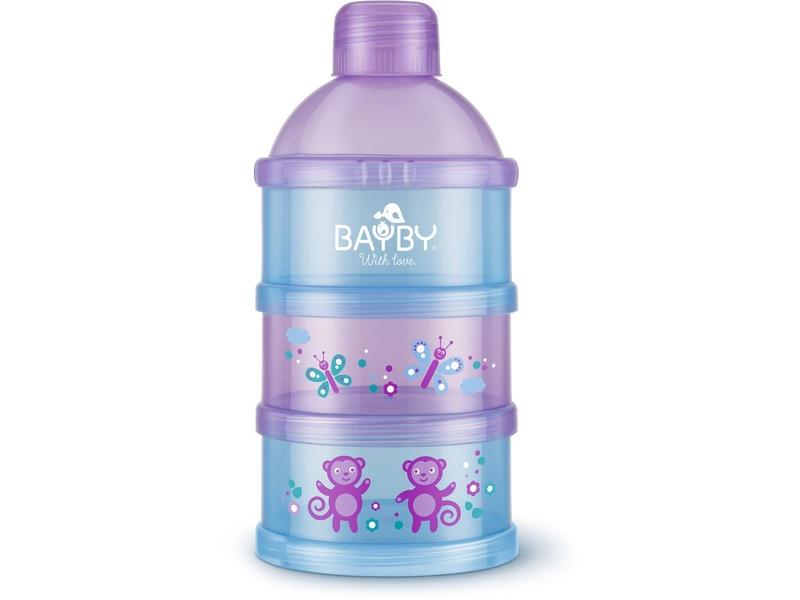 Zásobník na sušené mléko Bayby BBA 6409, modrá/fialová (blue/purple)