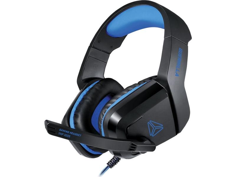 Herní sluchátka s mikrofonem YENKEE YHP 3005 GUERRILLA, černá/modrá (black/blue)