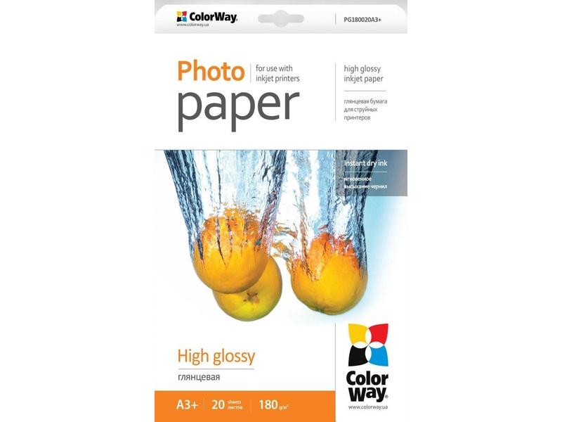 Fotopapír COLORWAY ColorWay High Glossy A3+ 20 ks