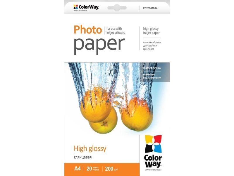 Fotopapír COLORWAY ColorWay High Glossy A4 20 ks