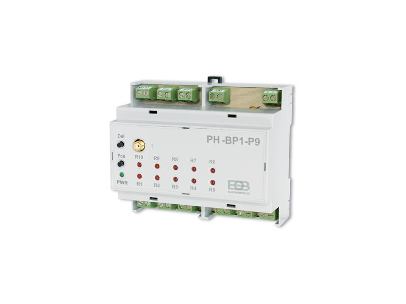 9-ti kanálový přijímač pro podlah.topení ELEKTROBOCK PH-BP1-P9