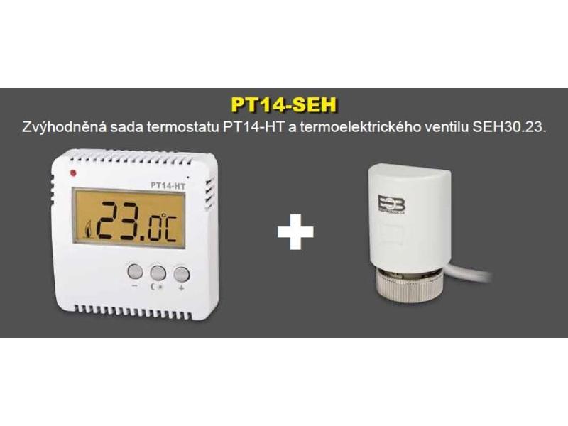 Sada digitálního termostatu a termoelektrického ventilu ELEKTROBOCK PT14-HT-SEH