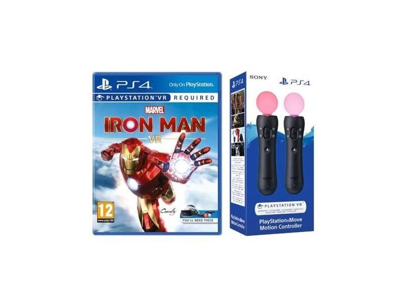 Hra pro Playstation 4 SONY VR Marvel"s Iron Man VR + Move Twin Pack