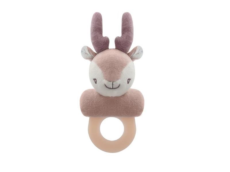 Kousátko PETITE&MARS Kousátko s chrastítkem srnka Suzi