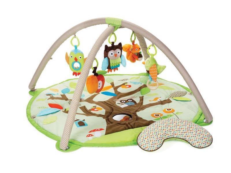 Deka na hraní SKIP HOP 5 hraček, polštářek Treetop Friends green-brown 0m+