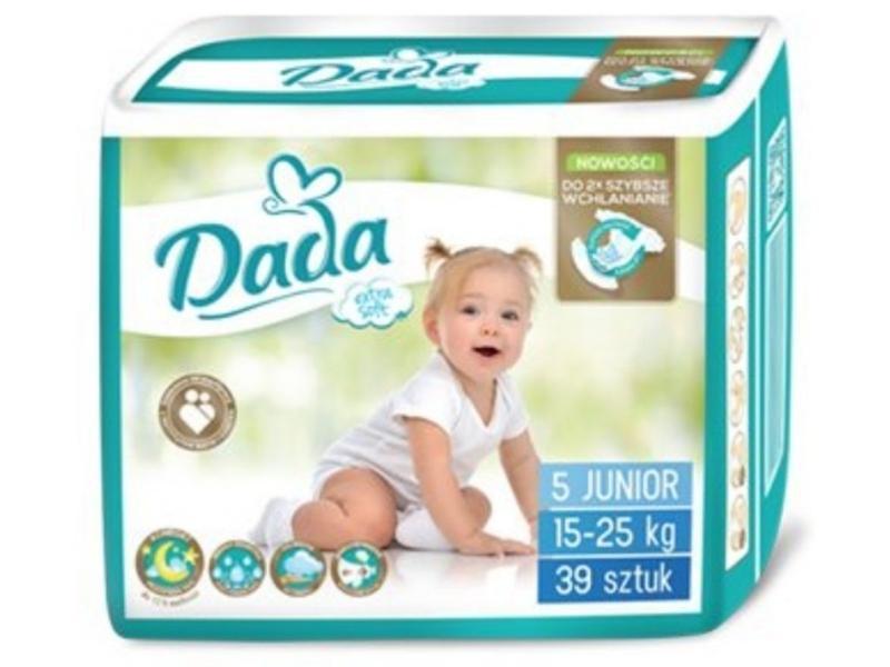 Jednorázové pleny DADA Extra Soft Junior vel. 5 (15-25 kg), 39 ks