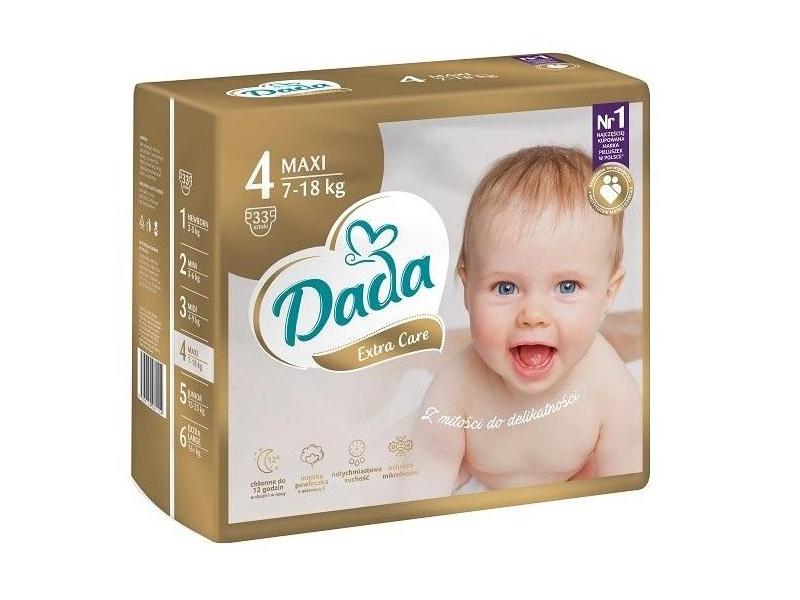 Jednorázové pleny DADA Extra Care Maxi vel. 4 (7-18 kg), 33 ks