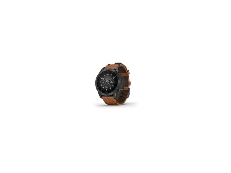 Chytré hodinky GARMIN Epix PRO Sapphire Style, Titan Black/Brown Leather Band