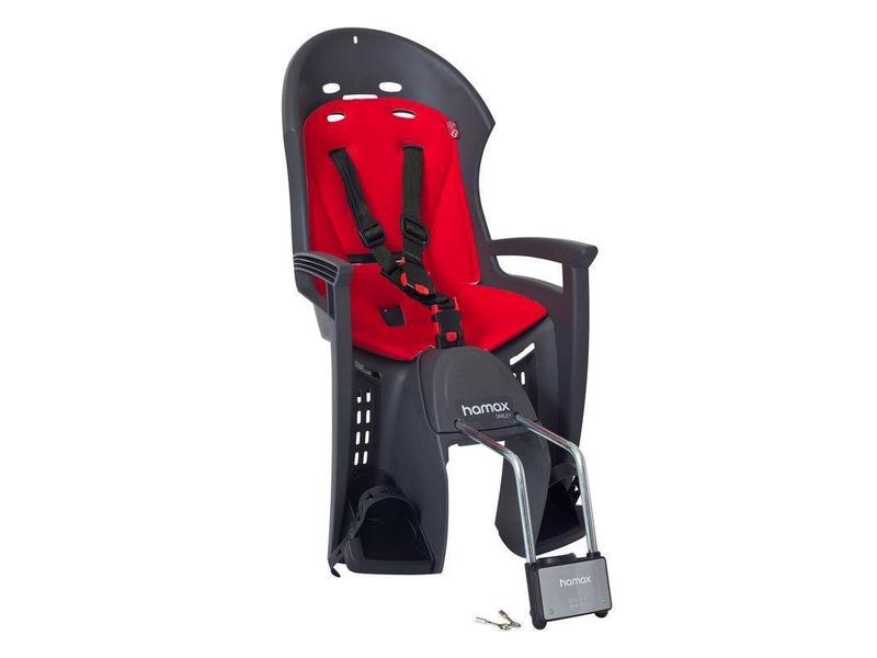 HAMAX Cyklosedačka Smiley Grey/Red