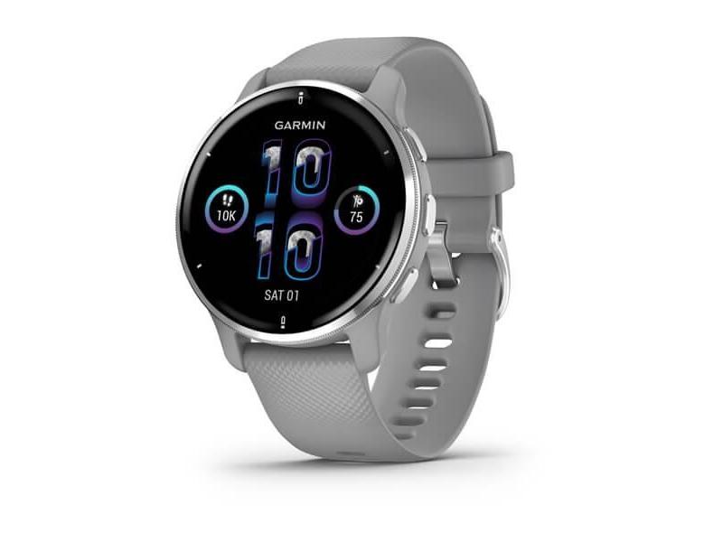 Chytré hodinky GARMIN Venu 2 Plus, nerezová luneta Silver