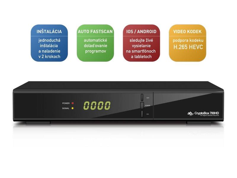 Satelitní přijímač AB CryptoBox 700HD