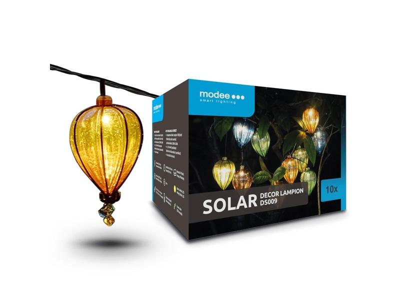 Solární svítidlo OEM ML-DS009 LED řetěz Lampion 10ks 4,8m
