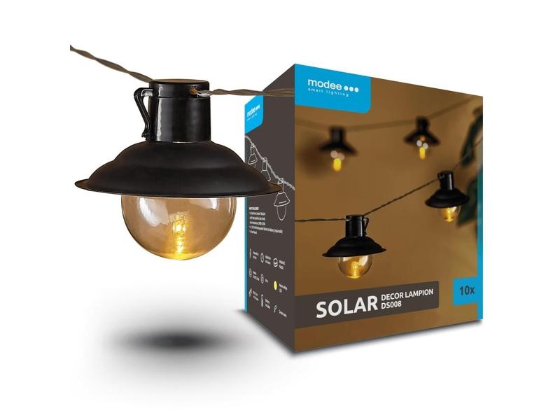 Solární svítidlo OEM ML-DS008 LED řetěz Lucerna 10ks 4,8m