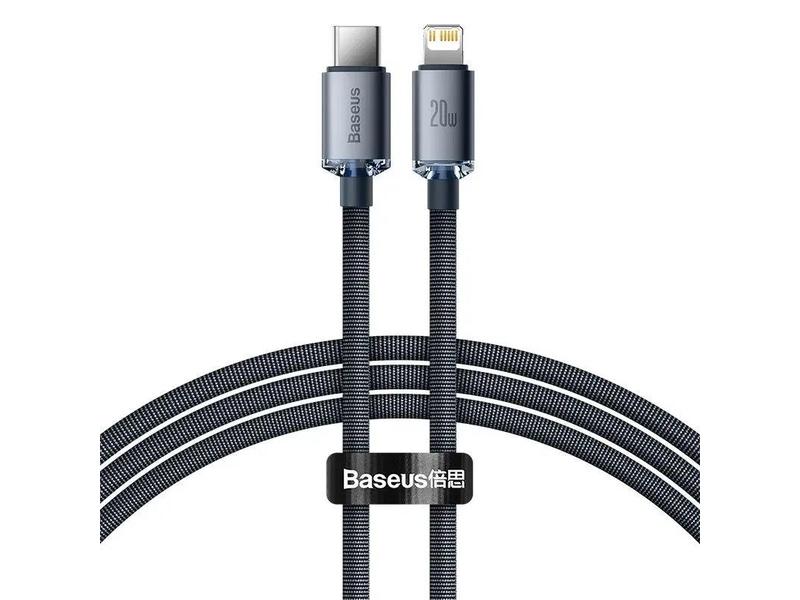Datový kabel BASEUS USB-C - Lightning 20W 1,2m, černý (black)