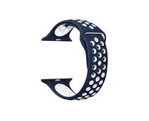 Obrázek k produktu: KSIX silikonový řemínek, děrovaný pro 42/44/45mm, bílo-modrá