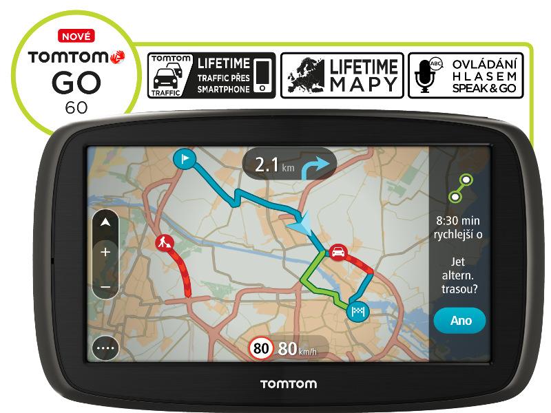 GPS navigace do auta TOMTOM GO 60 Europe LIFETIME mapy
