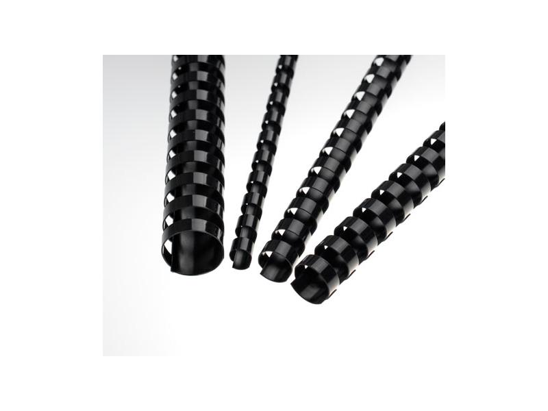  PEACH  Plastové hřbety 8 mm, černé (Black)