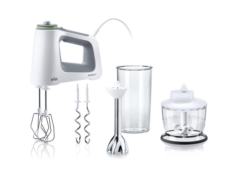 Ruční šlehač BRAUN MultiMix 5 HM 5137 WH, šedá/bílá (grey/white)