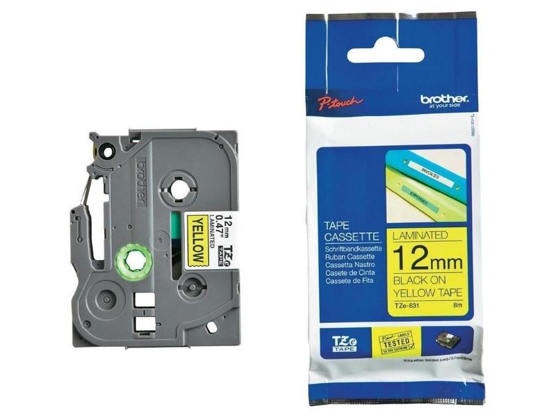 TZ páska laminovaná BROTHER TZE-631, žlutá-černá