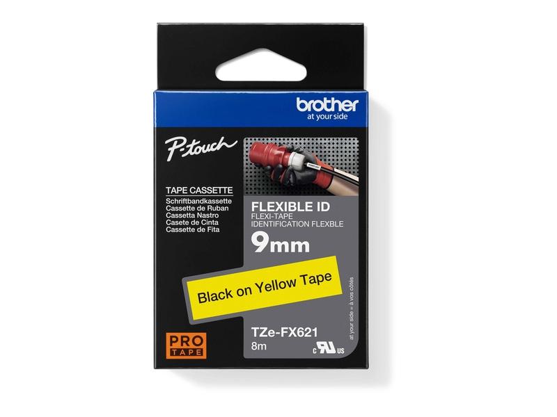TZ páska laminovaná BROTHER TZE-FX621, žlutá-černá