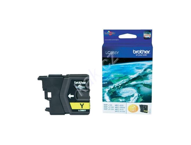 Inkoustová náplň BROTHER  LC-985Y, žlutá
