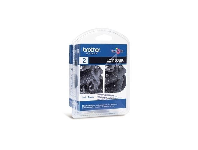 Inkoustová náplň BROTHER  LC-1100BK Twin Pack, černý (black)