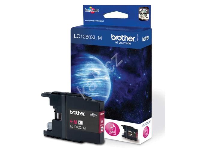 Inkoustová náplň BROTHER  LC-1280XLM, purpurová (magenta)