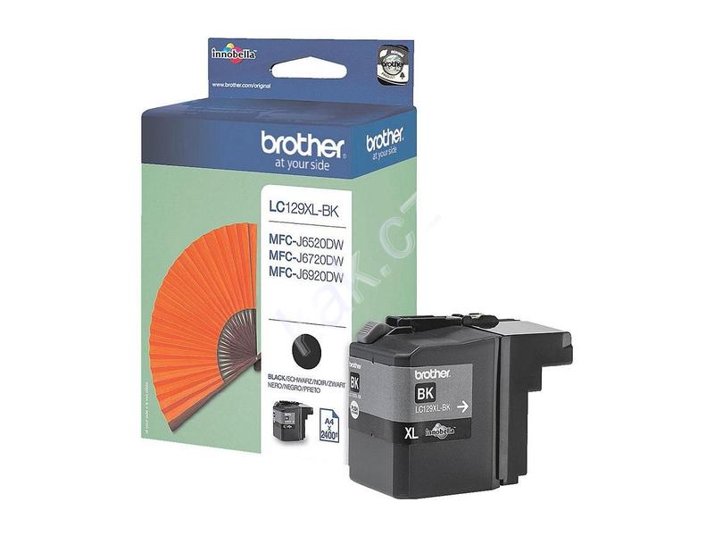 Inkoustová náplň BROTHER  LC-129XLBK, černý (black)
