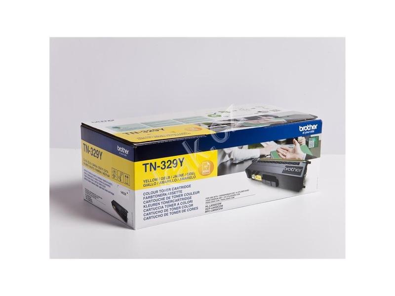 Toner BROTHER  TN-329Y, žlutý (yellow), 6.000 stran