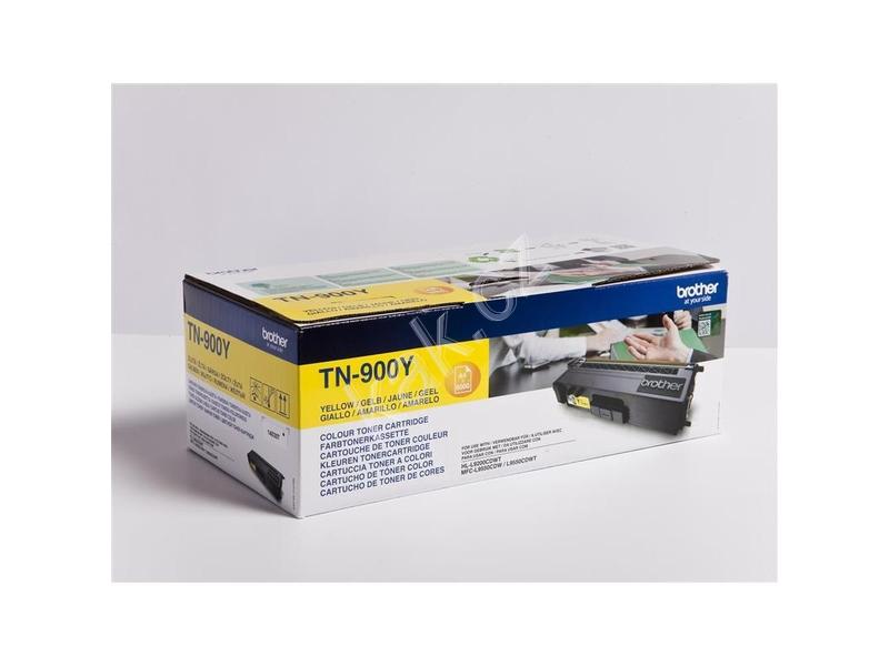 Toner BROTHER  TN-900Y, žlutý (yellow), 6.000 stran