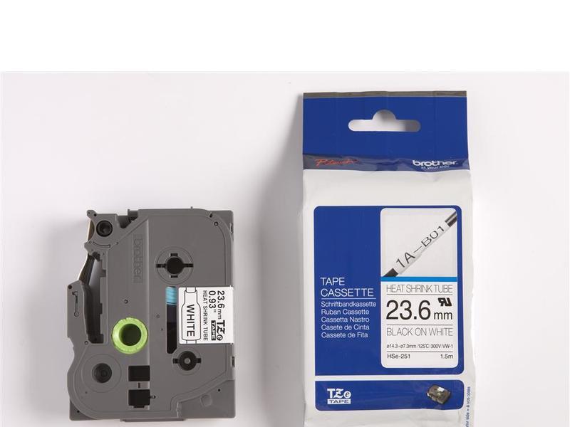 Smršťovací bužírka BROTHER  HSE251, bílá-černá