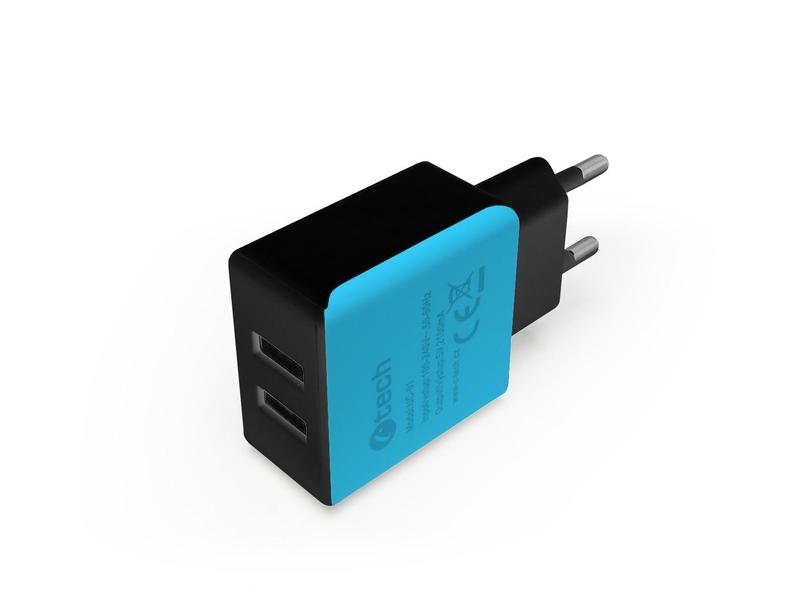  C-TECH USB nabíječka, černo-modrá (black-blue)