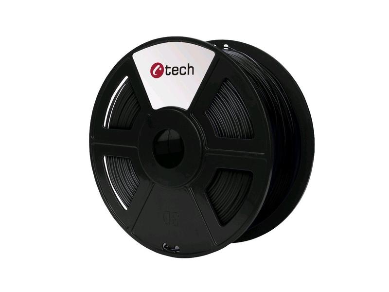 Plastové vlákno pro 3D tiskárny C-TECH Tisková struna 3DF-ASA1.75-BK, černý (black)