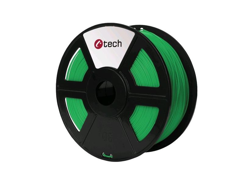 Plastové vlákno pro 3D tiskárny C-TECH Tisková struna 3DF-PETG1.75-G, zelená (green)