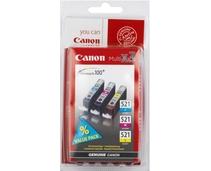 Obrázek k produktu: CANON CLI521 C/M/Y, azurová + purpurová + žlutá, 3x9ml