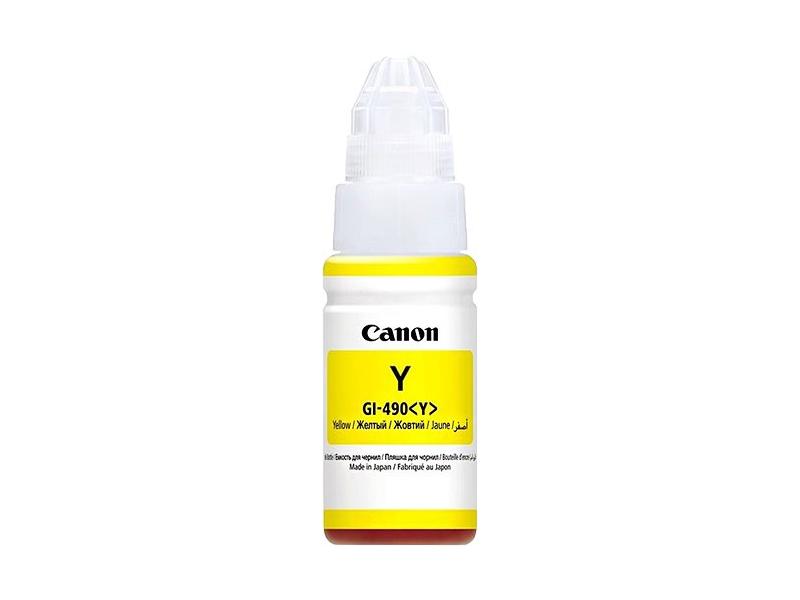 Inkoustová náplň CANON GI-490 Y, žlutá (yellow), 7.000 stran