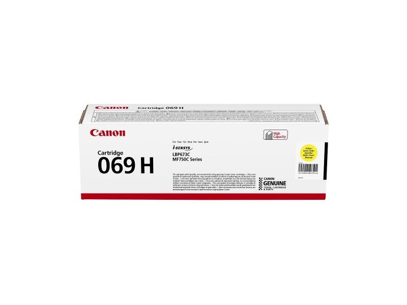 Originální toner CANON Cartridge 069 H Y, žlutá (yellow), 5.500 stran